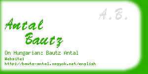 antal bautz business card